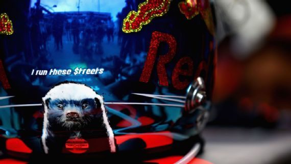 Медоед на шлеме Даниэля Риккардо на Гран При Монако © ESPN F1