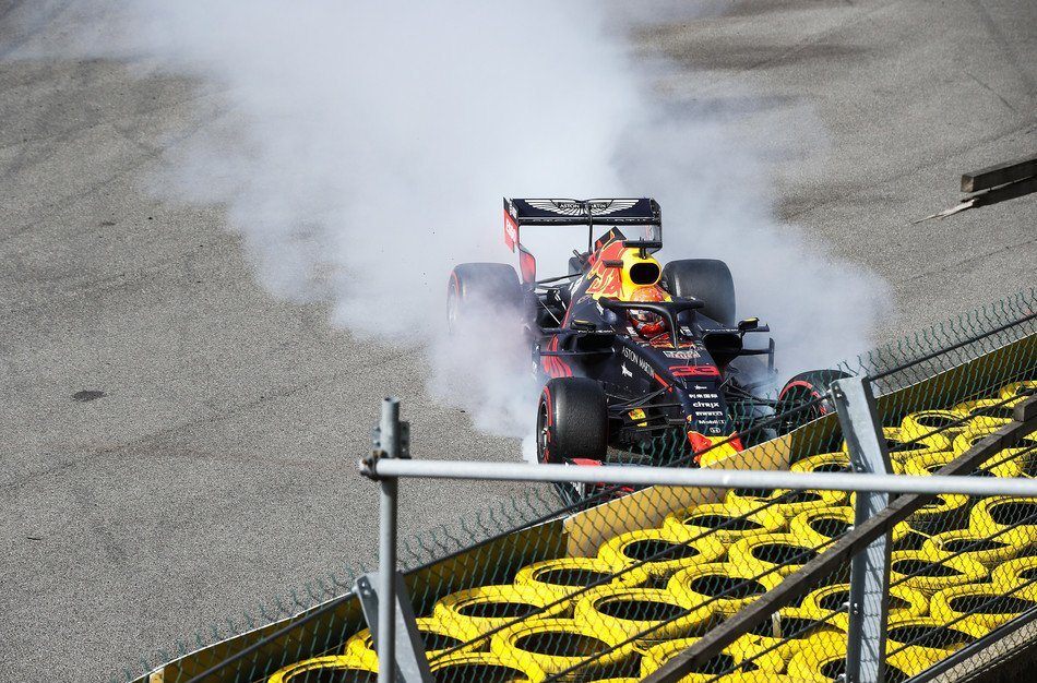 Авария Макса Ферстаппена на первом круге Гран При Бельгии © motorsport-magazin.com
