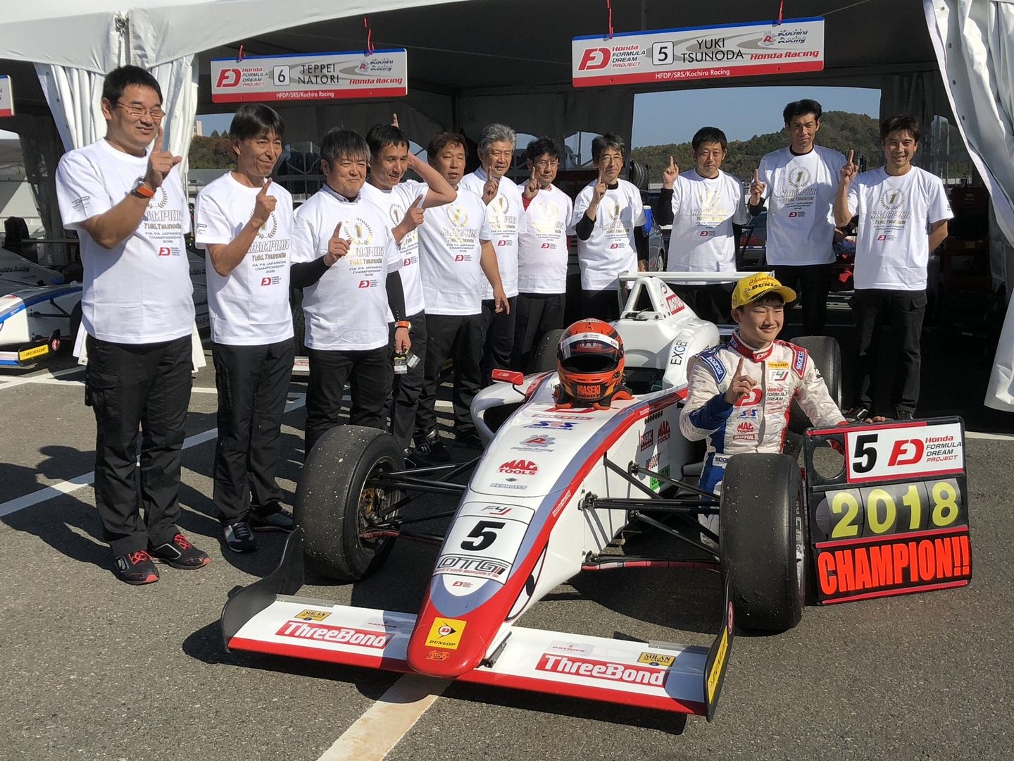 Юки Цунода после победы в японской Формуле 4 © twitter.com/alexgarciaGV27