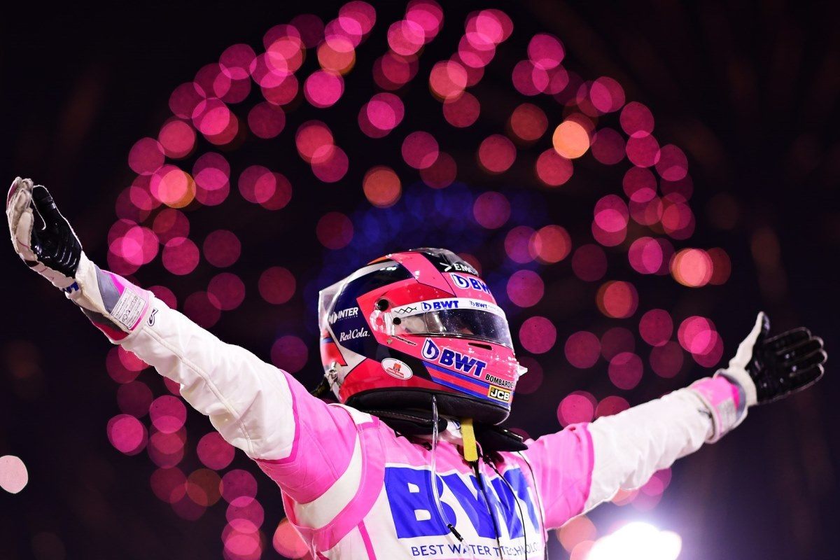 Серхио Перес празднует победу на Гран При Сахира © Formula 1