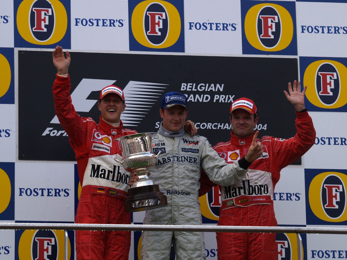 Подиум Гран При Бельгии-2004 © Ferrari