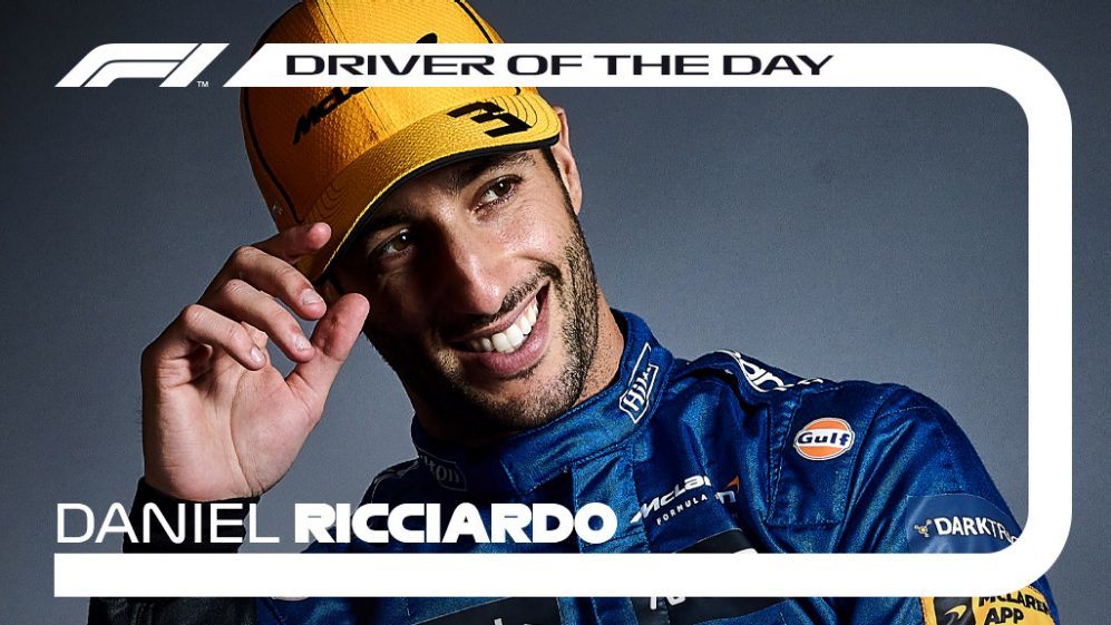 Даниэль Риккардо победитель в номинации «Гонщик дня» © F1