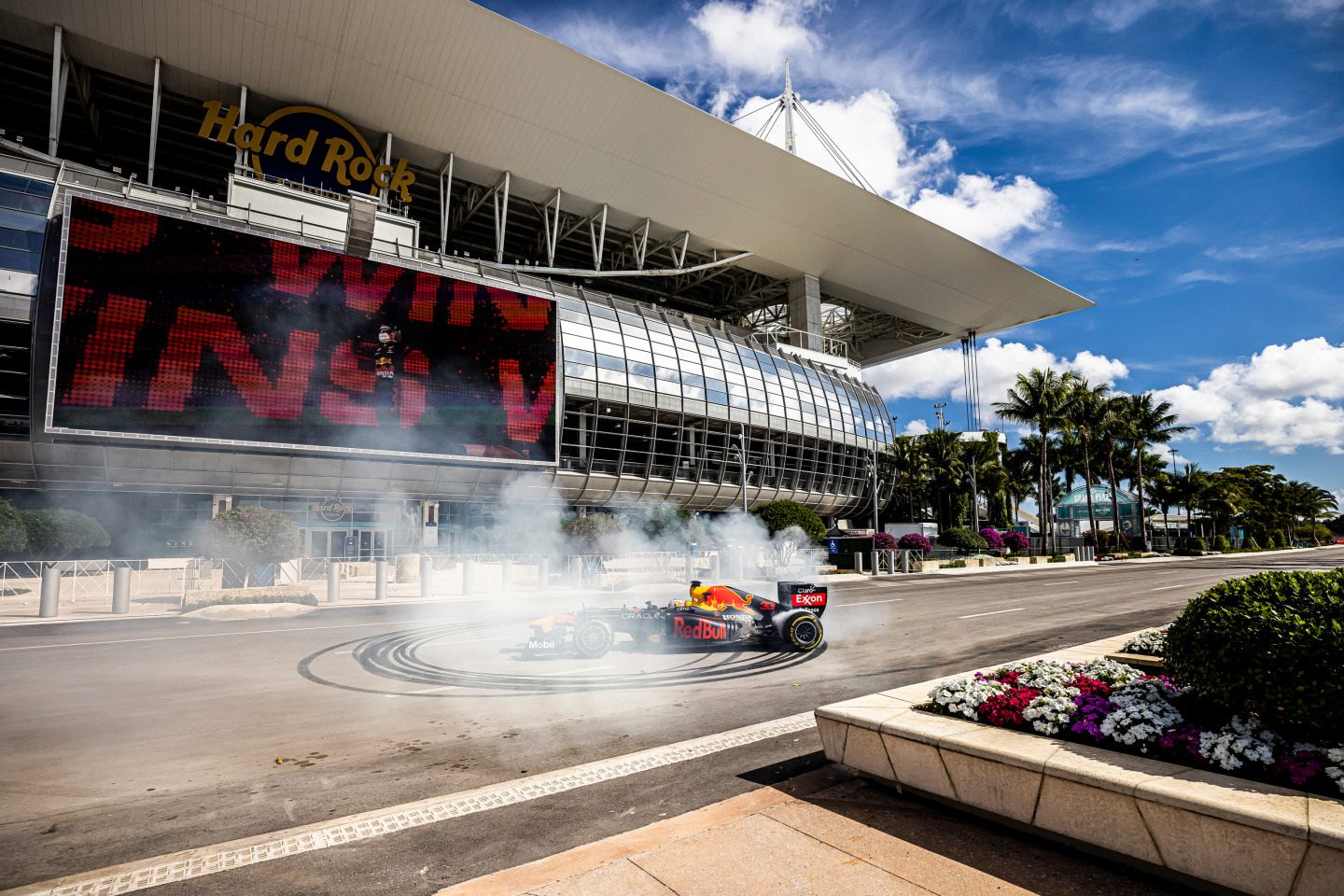 В октябре прошлого года Red Bull Racing уже провела демонстрационные заезды в Майами © Chris Tedesco / Red Bull Content Pool
