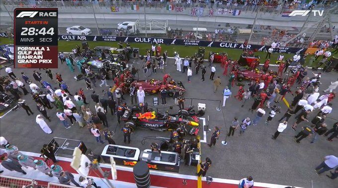 Стартовая решетка Гран При Бахрейна © F1 TV