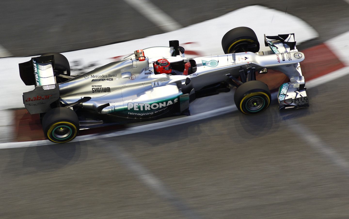 Михаэль Шумахер в своей 300-й гонке на Гран При Сингапура-2012 © Mercedes