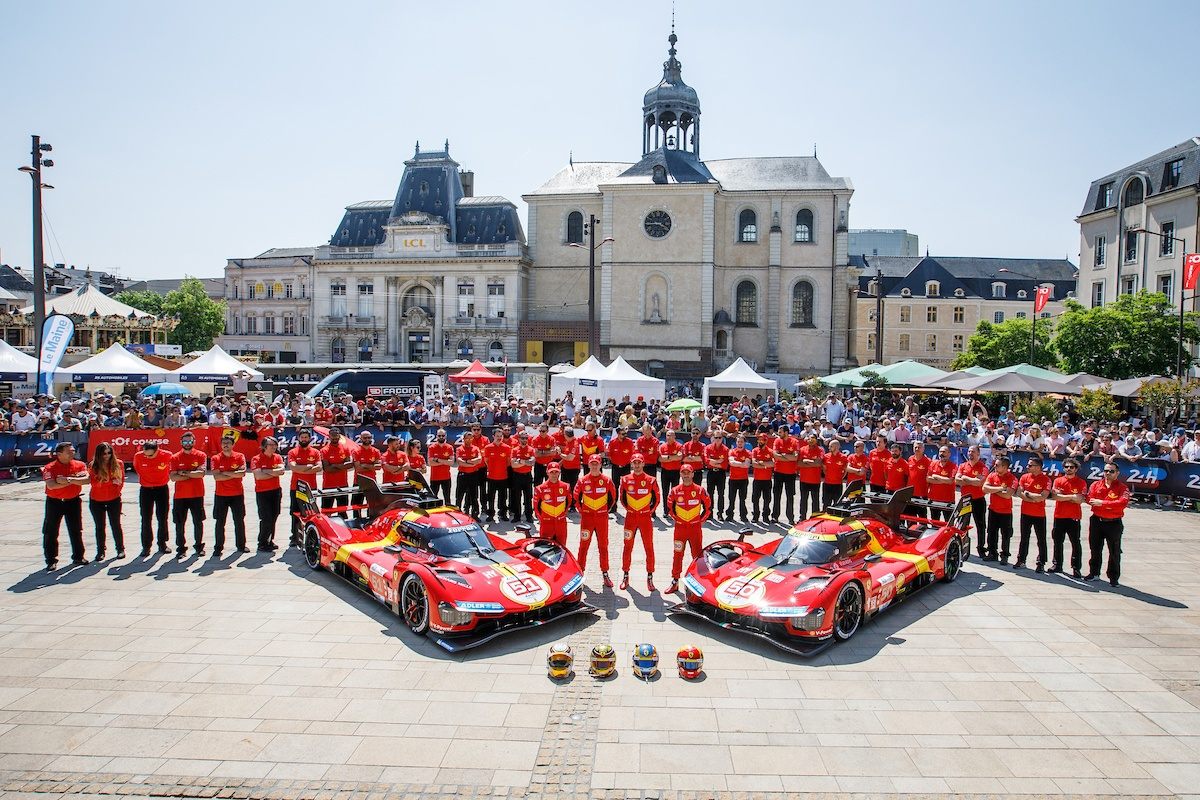 Команда Ferrari — AF Corse на «24 часах Ле-Мана» сезона-2023 © FIA WEC