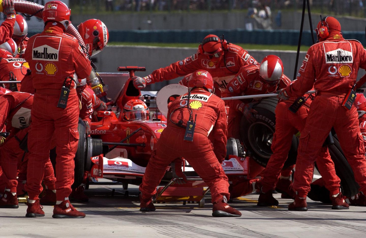 Тактика пит-стопов была одним из главных оружий Михаэля Шумахера и Ferrari в борьбе с соперниками © Ferrari
