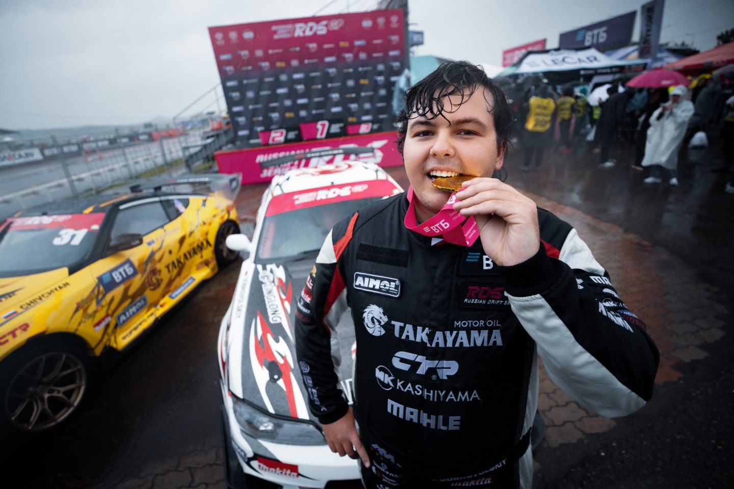 Тимофей Добровольский после победы в RDS GP в Красноярске &copy; Российская Дрифт Серия
