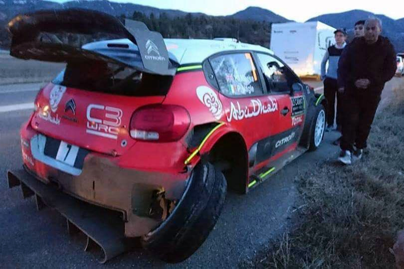 Автомобиль Криса Мика после аварии на Ралли Монте-Карло