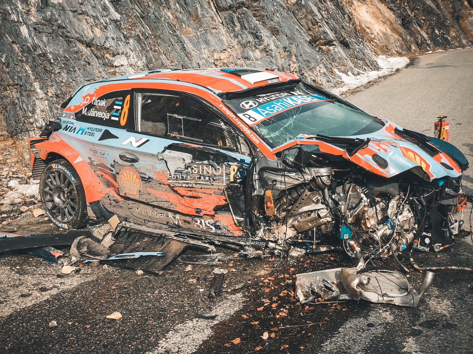 Попали в аварию когда гоняли на машинах. Ралли Монте Карло 2020. Отт Тянак Монте Карло 2020. Hyundai i20 WRC 2023 Gravel. Хендай WRC 2020.