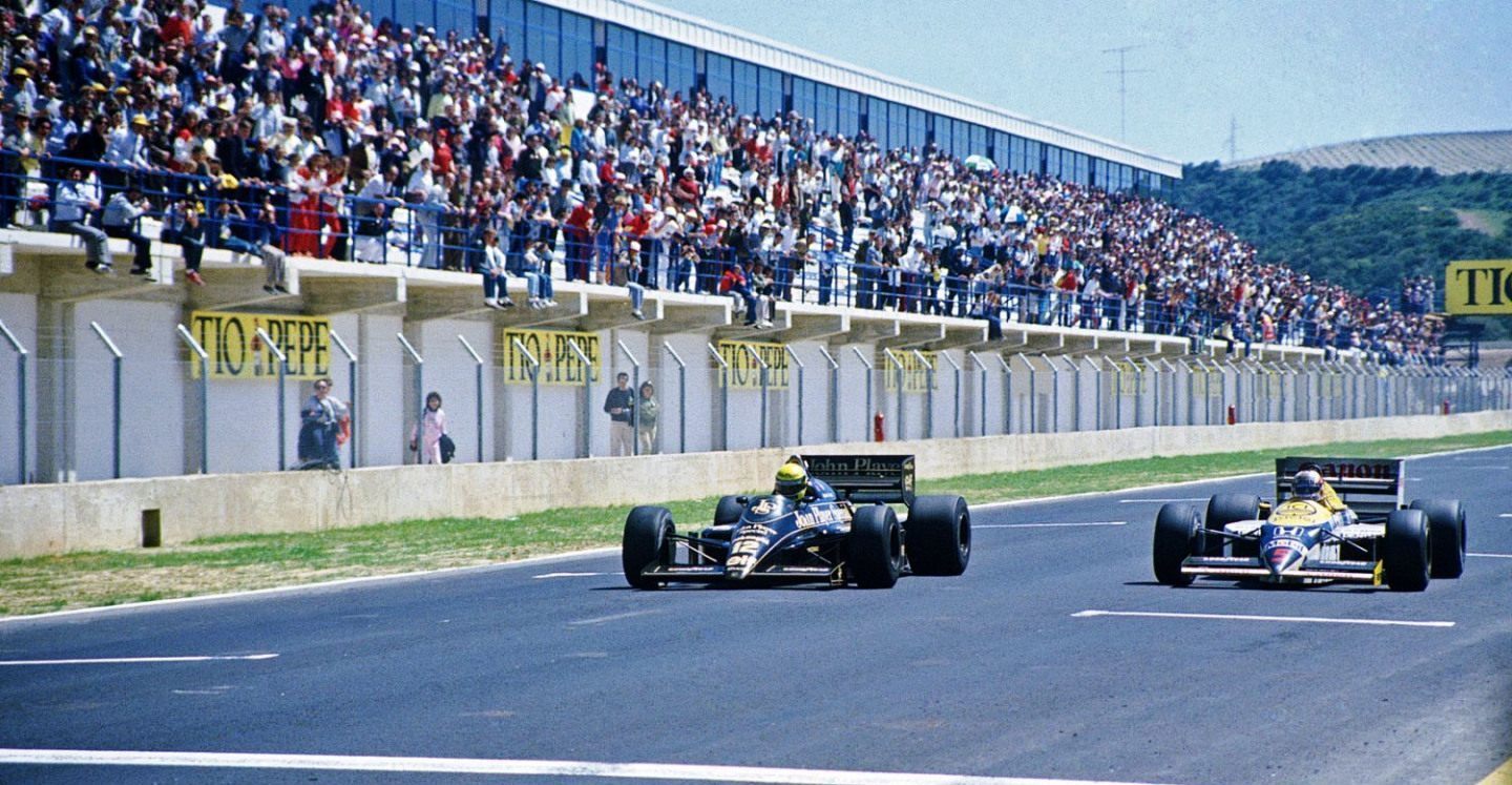 Финиш Гран При Испании-1986 © autocar.co.uk