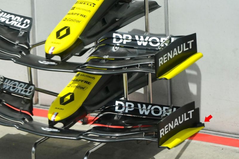 Новая спецификация переднего антикрыла Renault (снизу) © Autosport.com