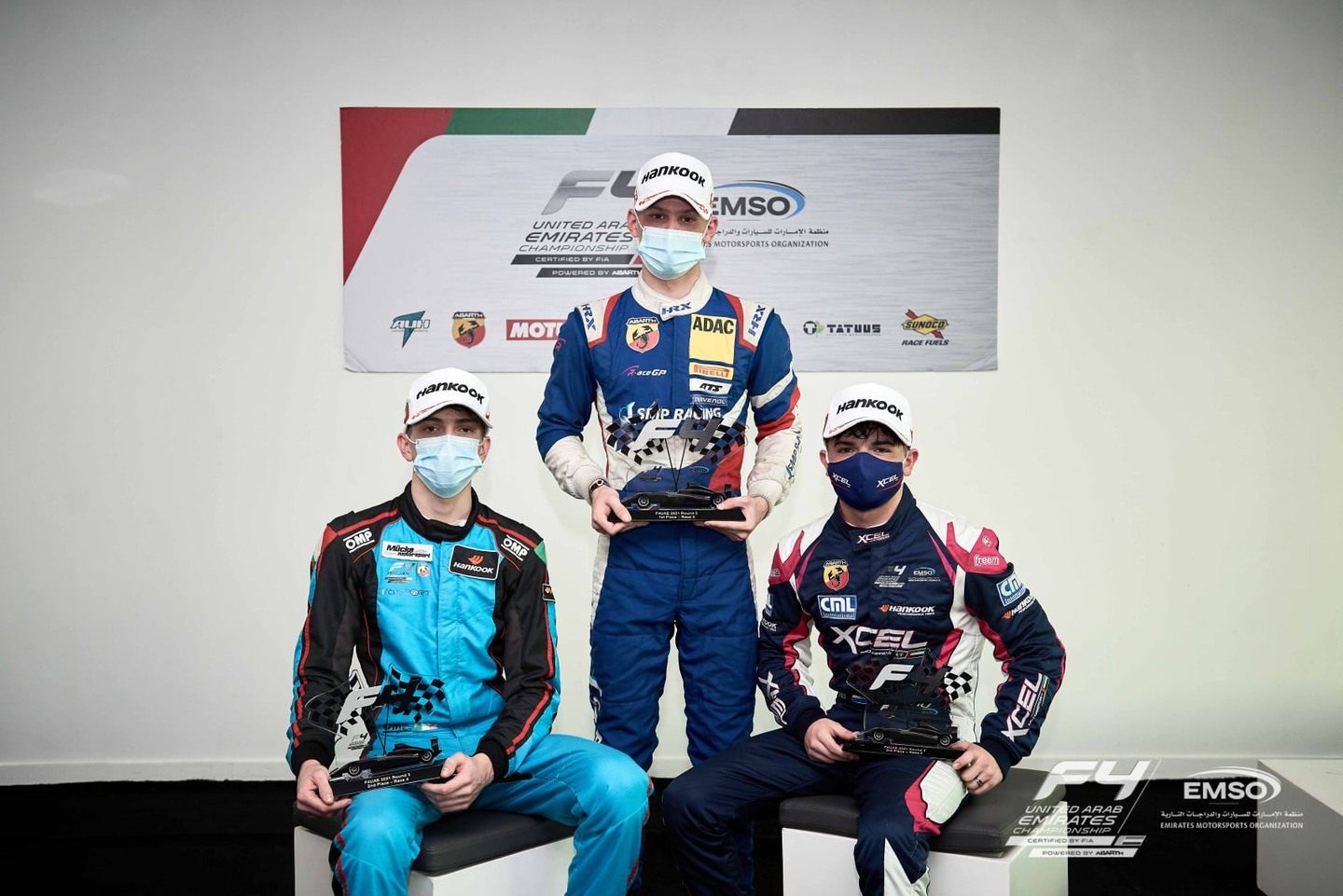 Все четыре гонки Кирилл Смаль завершил на подиуме © Xcel Motorsport, Formula 4 UAE