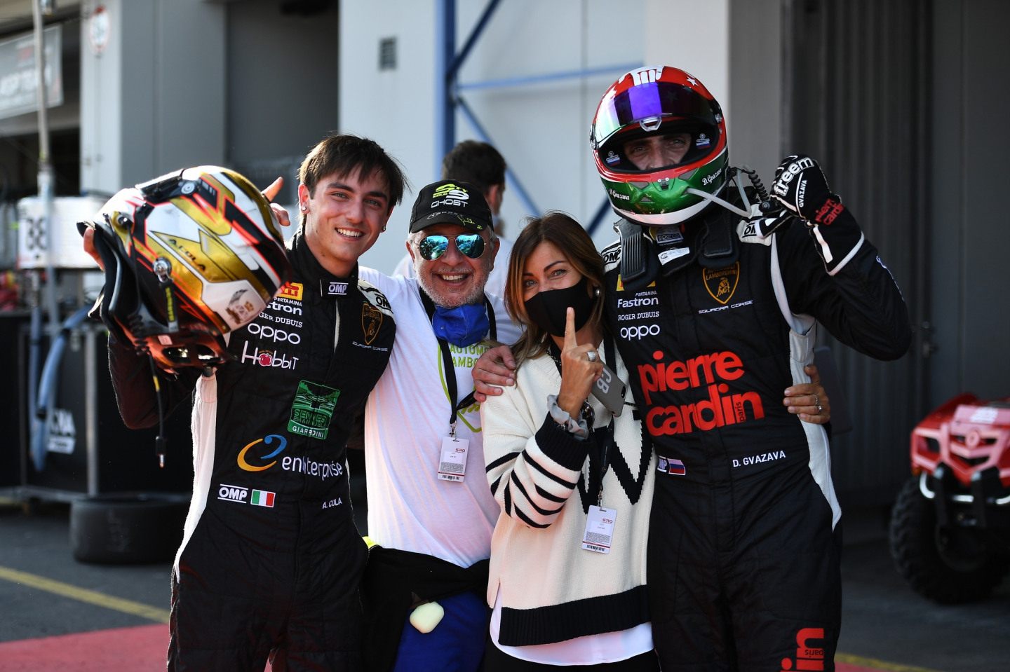 Дмитрий Гвазава и Андреа Кола празднуют победу © Target Racing
