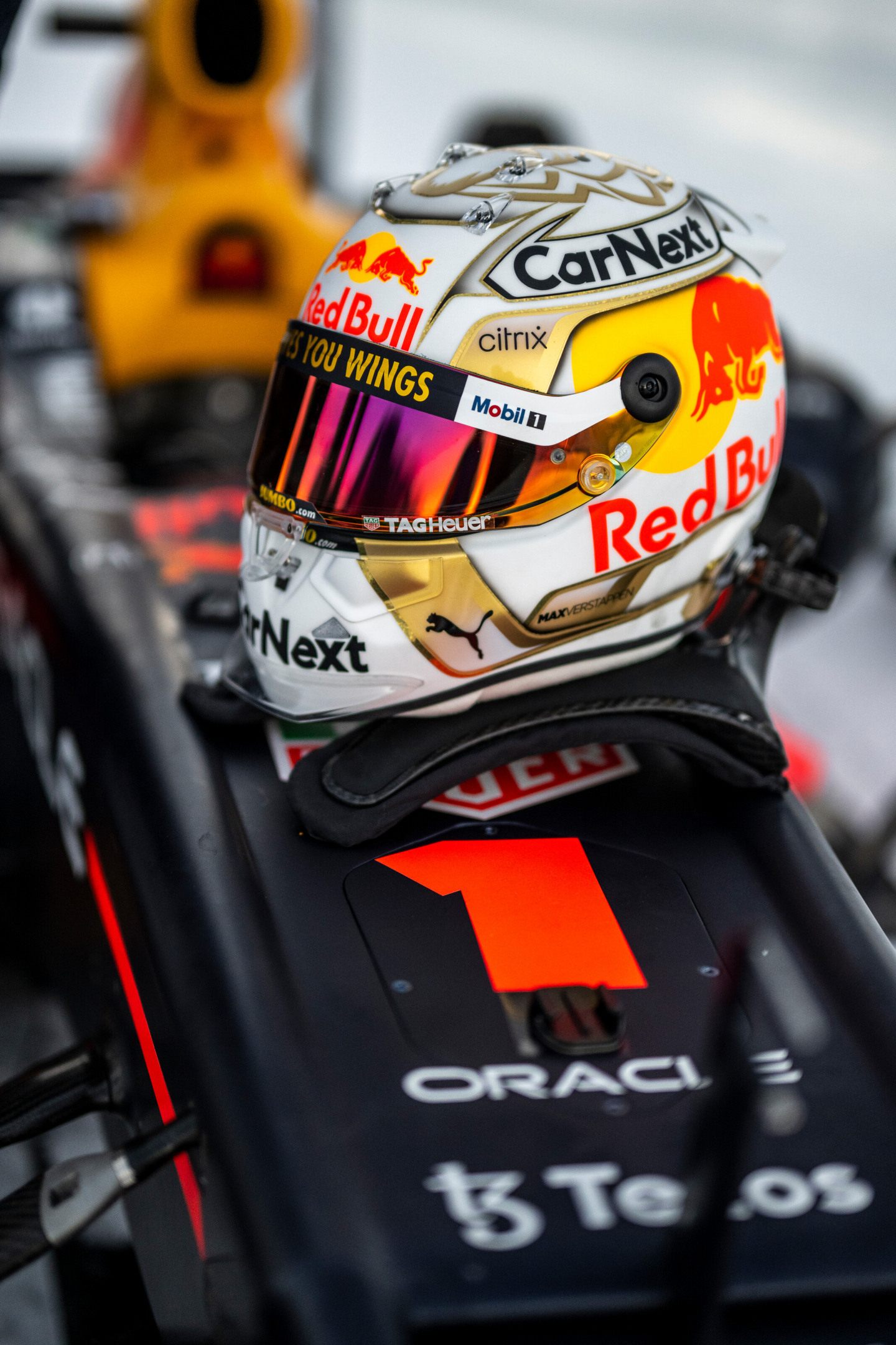 Машина Макса Ферстаппена с чемпионской единичкой © Joerg Mitter / Red Bull Content Pool