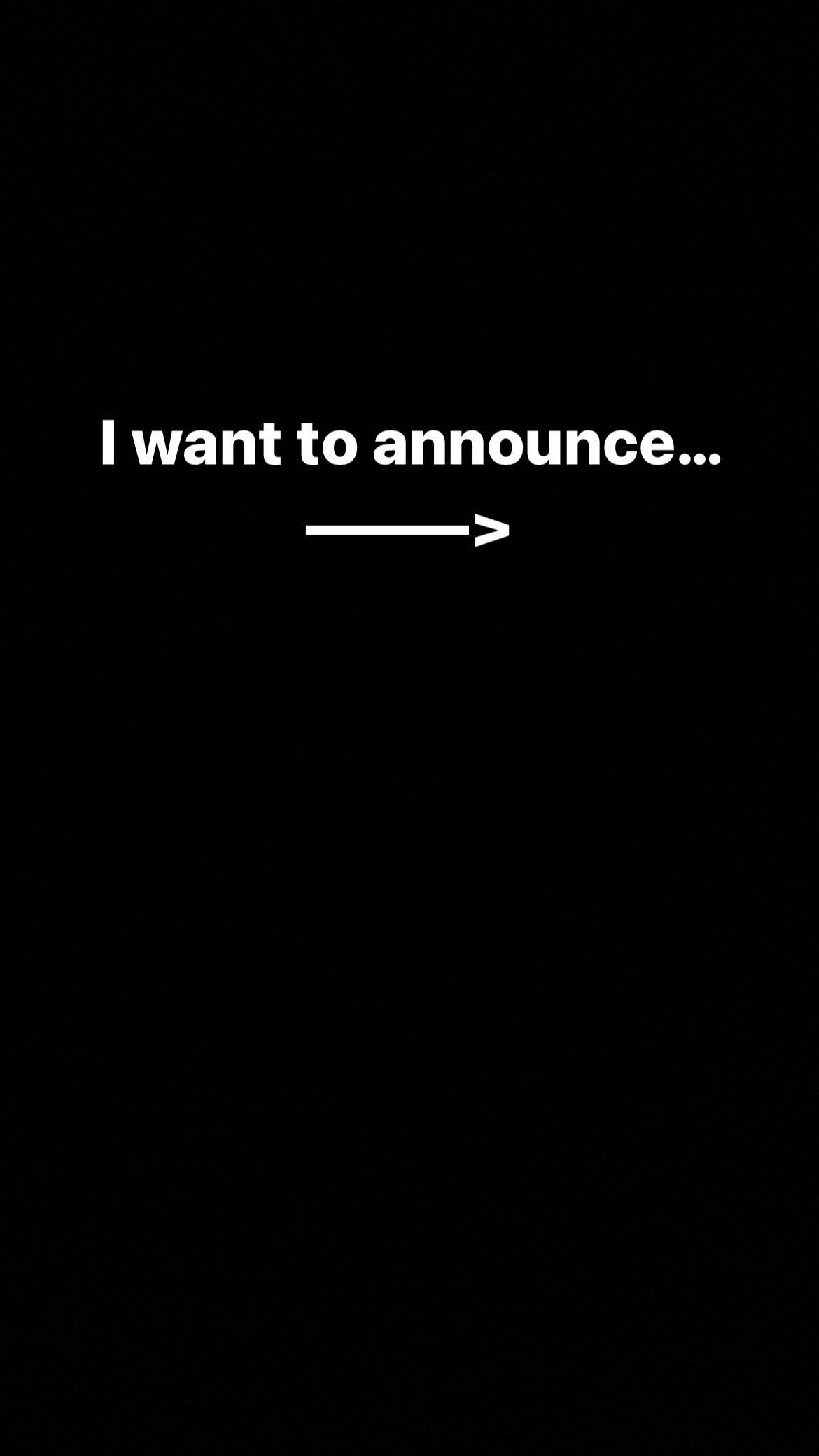 «Я хочу объявить...» © instagram.com/danydk1