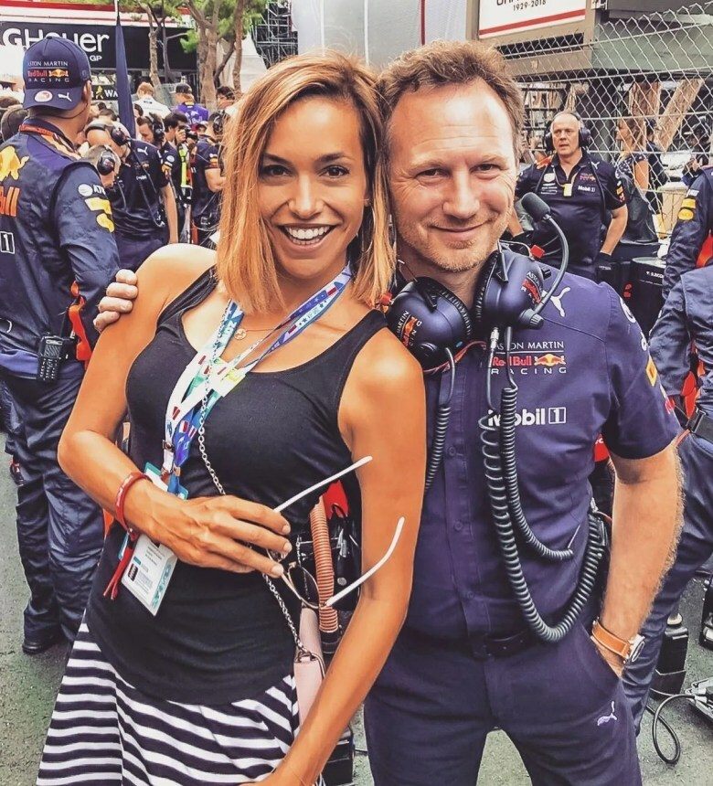 Андреа Шлагер и руководитель Red Bull Racing Кристиан Хорнер © Соцсети