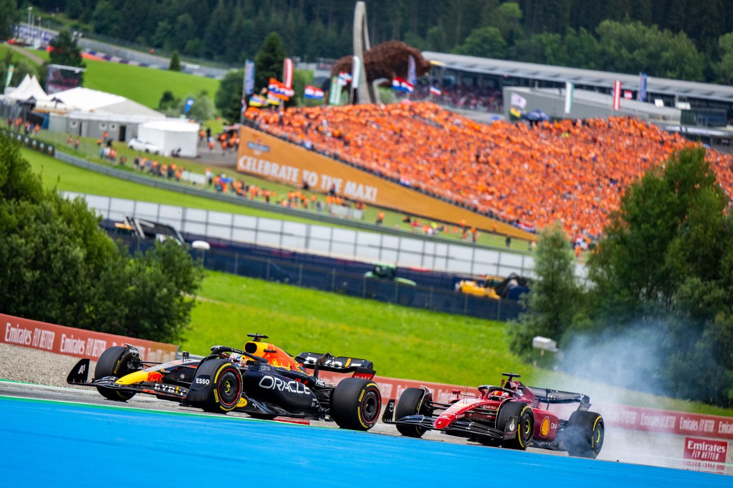 Макс Ферстаппен и Шарль Леклер на Гран При Австрии © Getty Images / Red Bull Content Pool