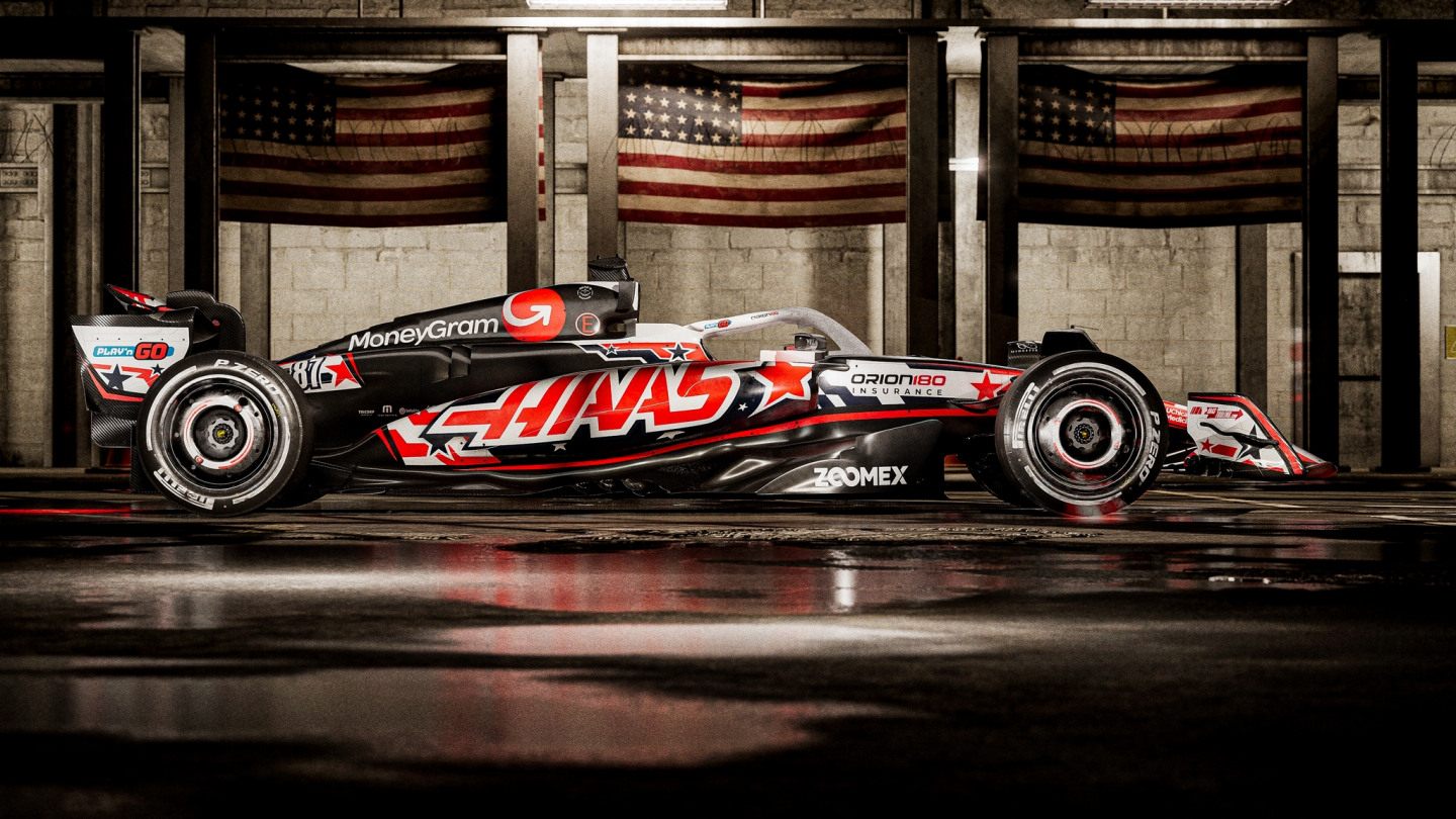Ливрея Haas VF-25 для Гран При США © MoneyGram Haas F1 Team
