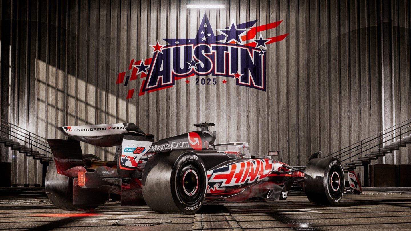 Ливрея Haas VF-25 для Гран При США © MoneyGram Haas F1 Team