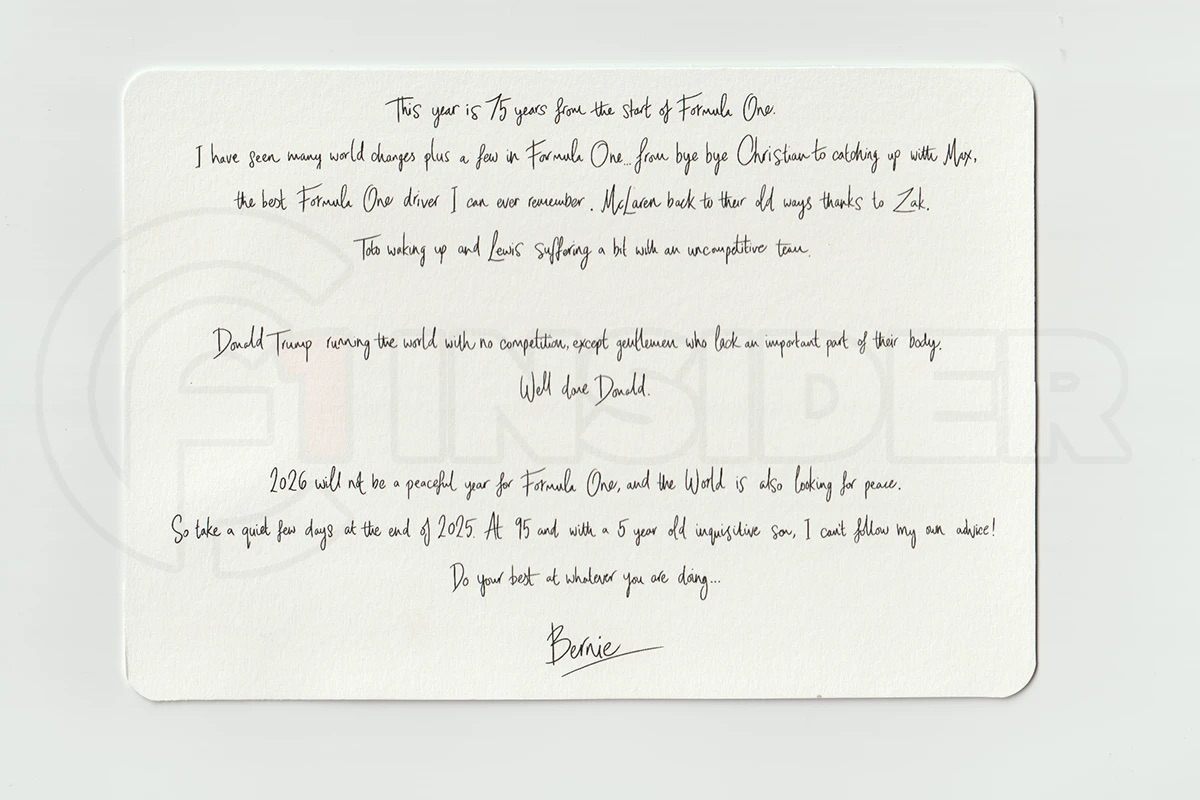 Рождественская открытка Берни Экклстоуна &copy; Соцсети