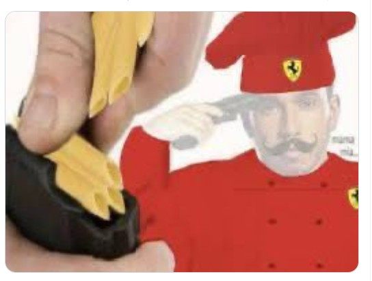 Какой мем о провале стратегов Ferrari без пистолета с макаронами? © Соцсети
