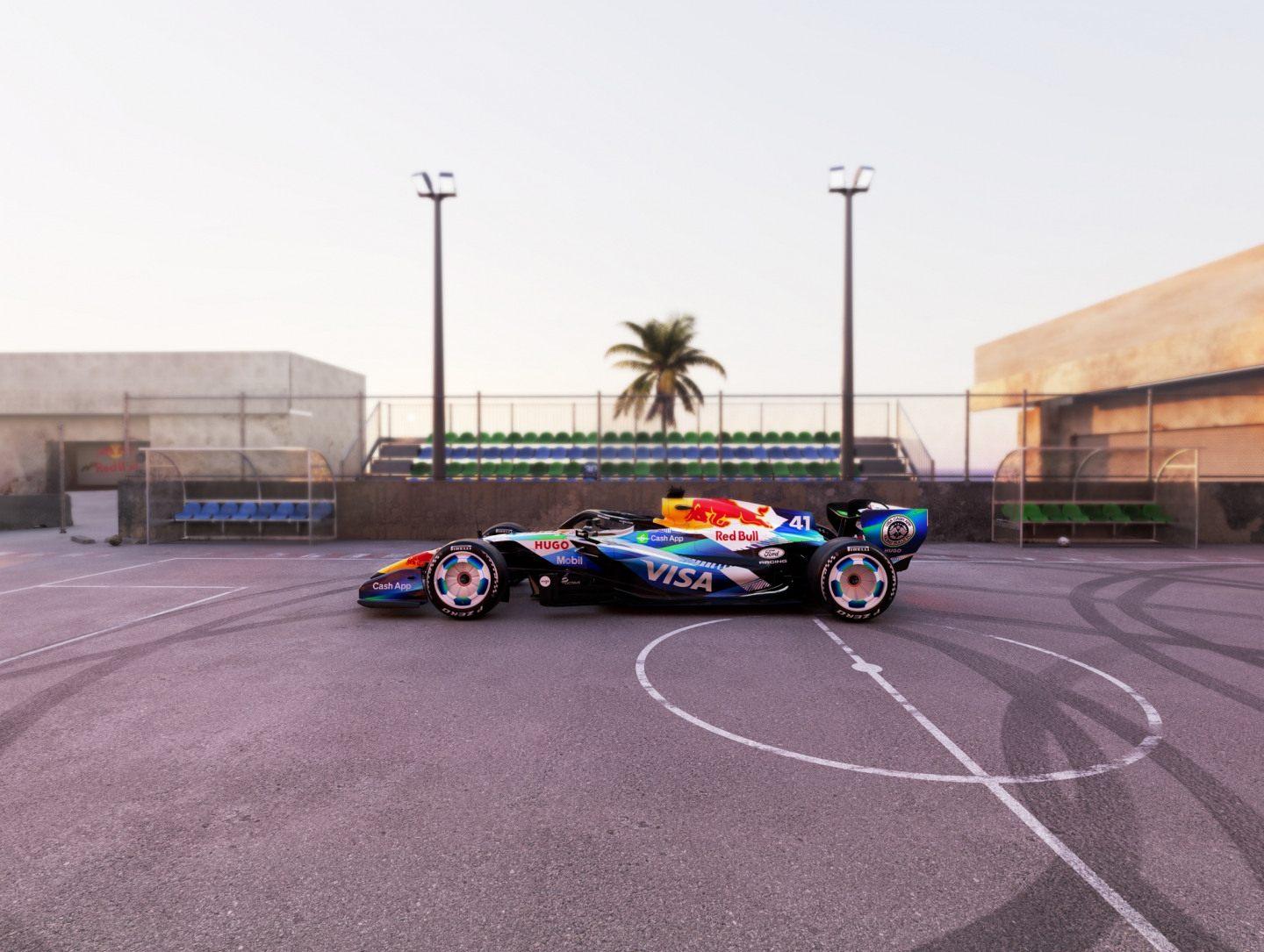 Футбольная ливрея VCARB 03 © Visa Cash App Racing Bulls