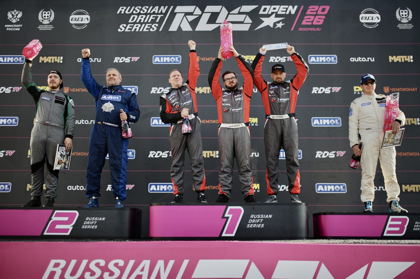 Призёры командного зачёта RDS Open в Казани © Российская Дрифт Серия