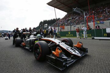 Нико Хюлькенберг, Force India VJM09 Mercedes, на стартовой решетке