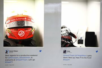 Фотография со шлемом Эстебана Гутьерреса, Haas F1, в Twitter