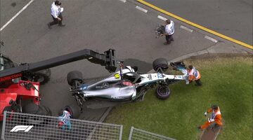 Видео: Авария Валттери Боттаса в третьем сегменте квалификации Гран При Австралии