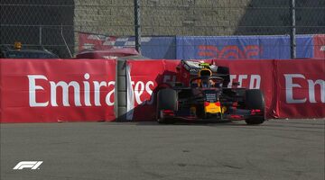 Видео: авария Алекса Албона в квалификации Гран При России