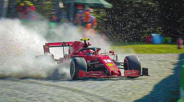 Видео: Авария Шарля Леклера на Гран При Италии