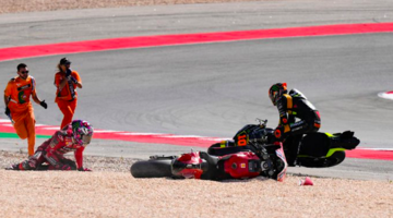 Энеа Бастианини сломал ключицу в аварии на этапе MotoGP в Португалии