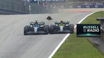 Столкновение Хэмилтона и Рассела в квалификации Гран При Испании. Видео