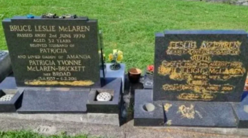 Вандалы осквернили могилы Брюса Макларена и его семьи