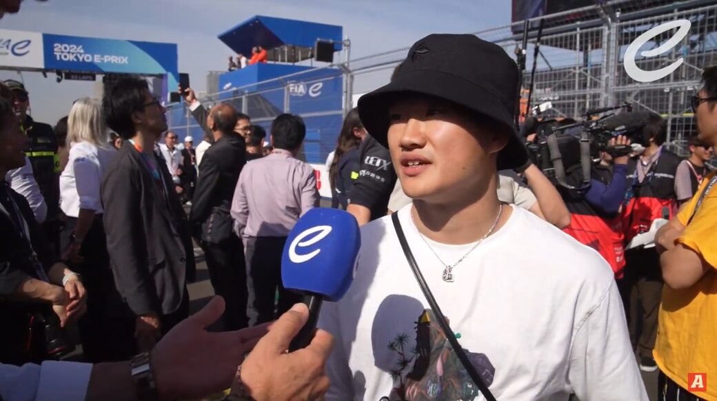 Юки Цунода посетил этап Формулы Е в Токио